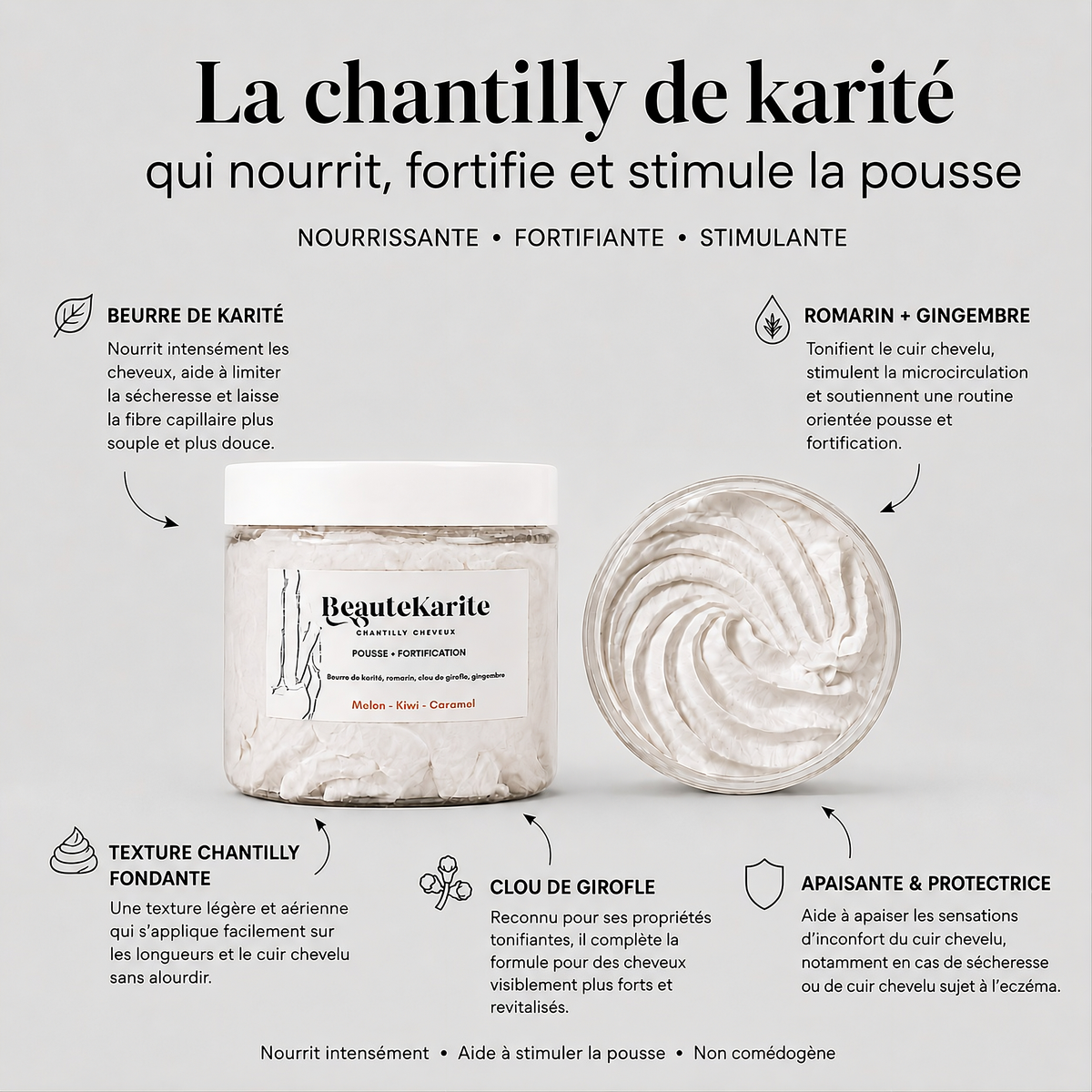 Chantilly Karité | Pousse & Fortification